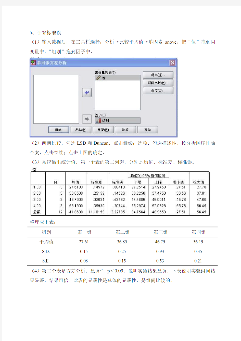 SPSS计算标准误及作图(简明教程)