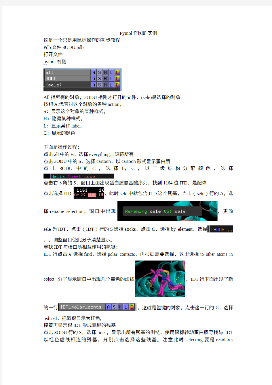 pymol作图的一个实例