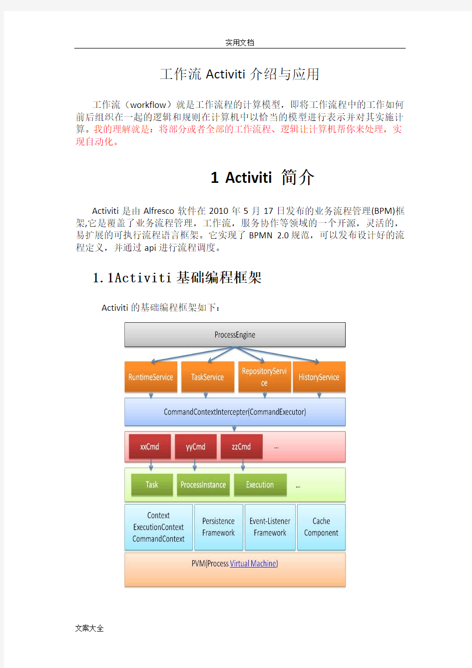 工作流Activit介绍与应用