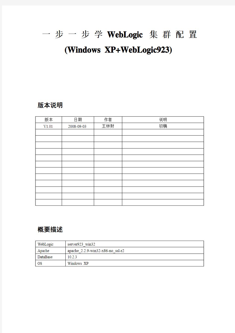 一步一步学WebLogic集群配置(Windows环境)资料