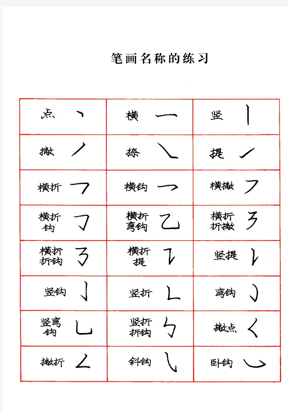 庞中华楷书基本练习(1-34页)