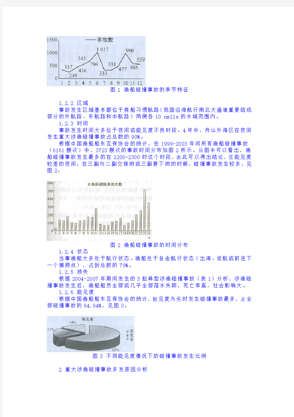 舟山海域碰撞渔船事故预防