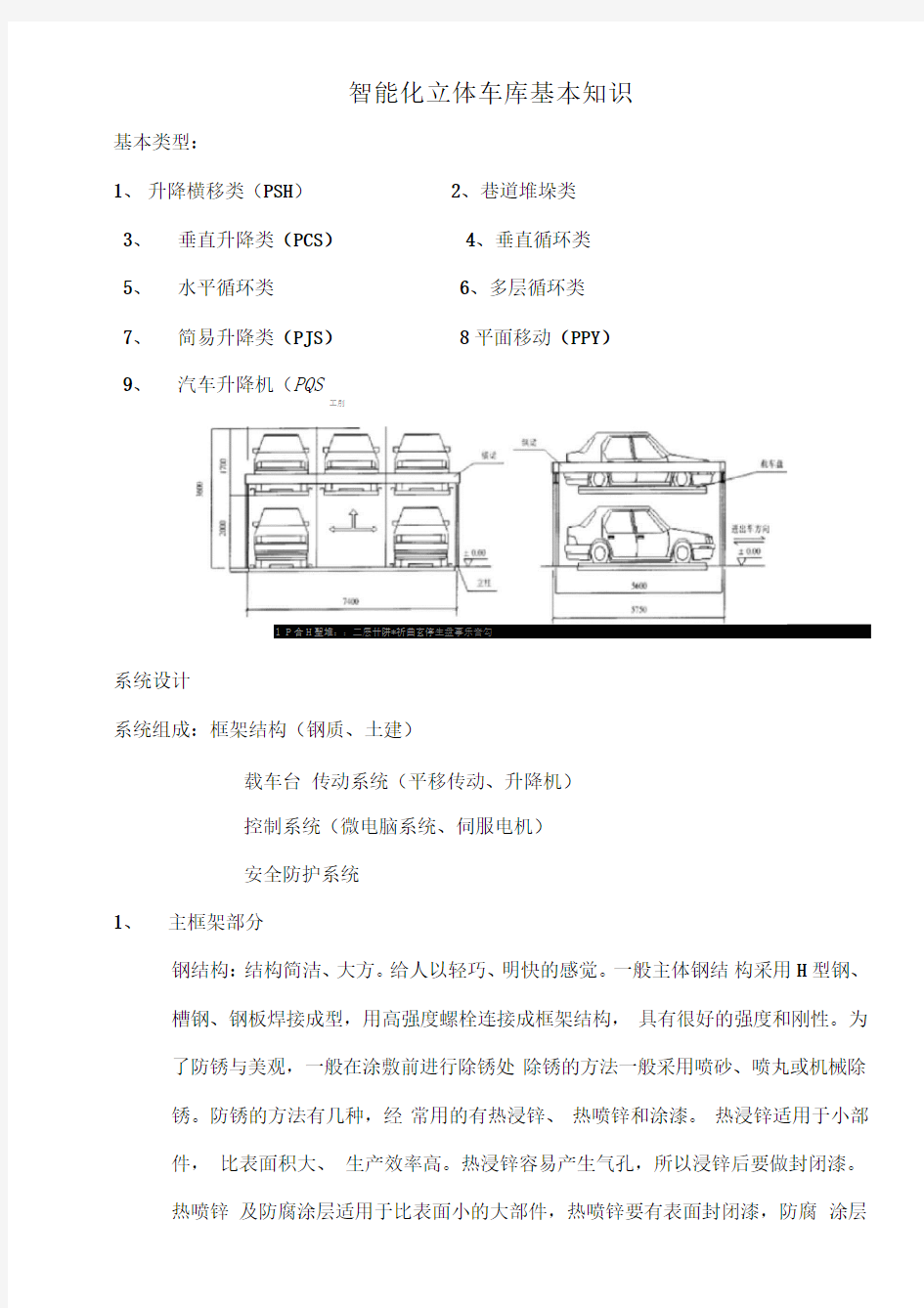 智能化立体车库基本知识