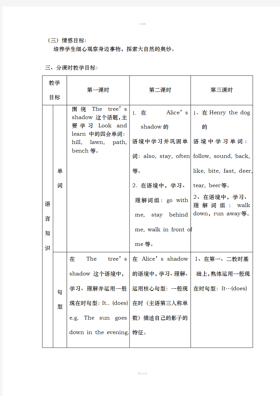上海版小学牛津英语4BM1U3教案