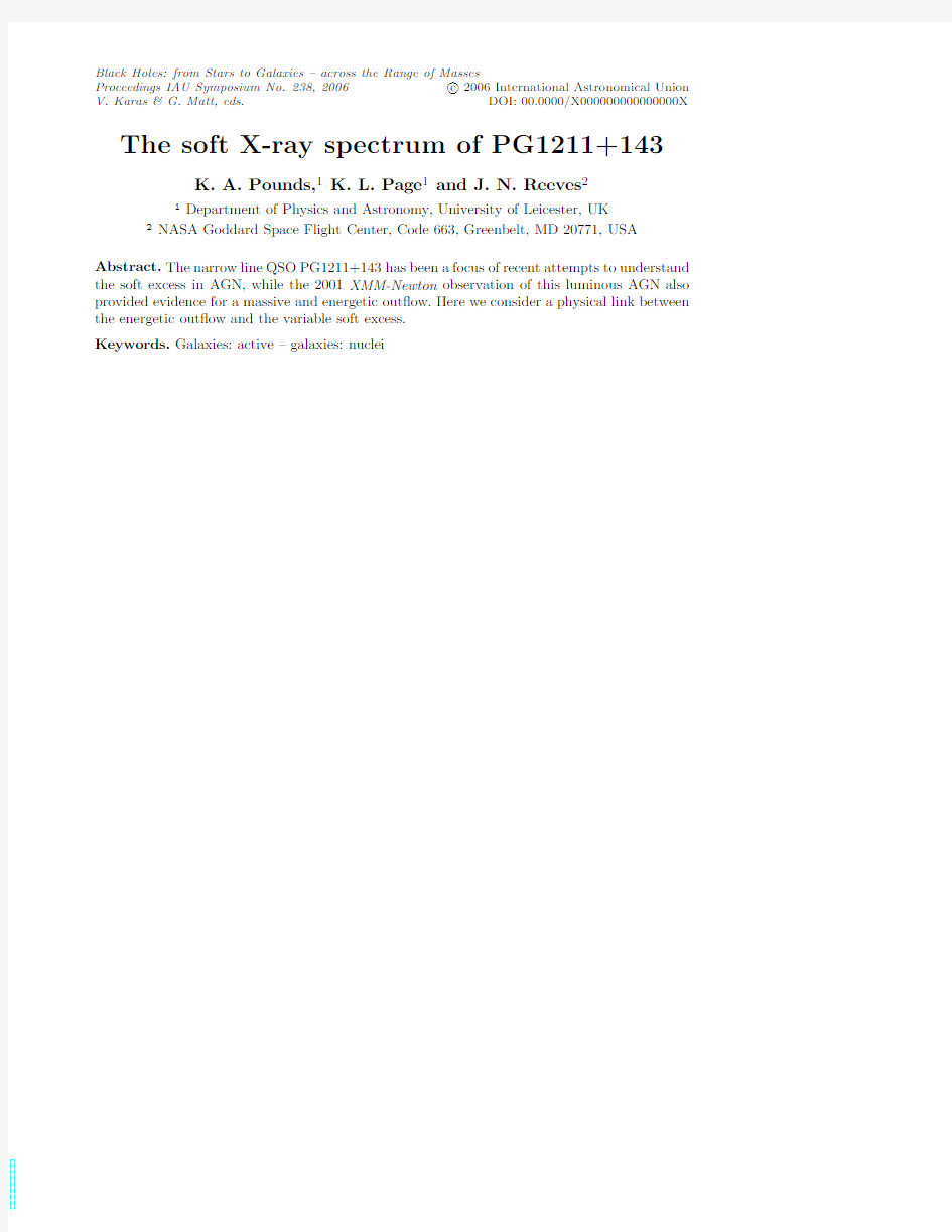 The soft X-ray spectrum of PG1211+143