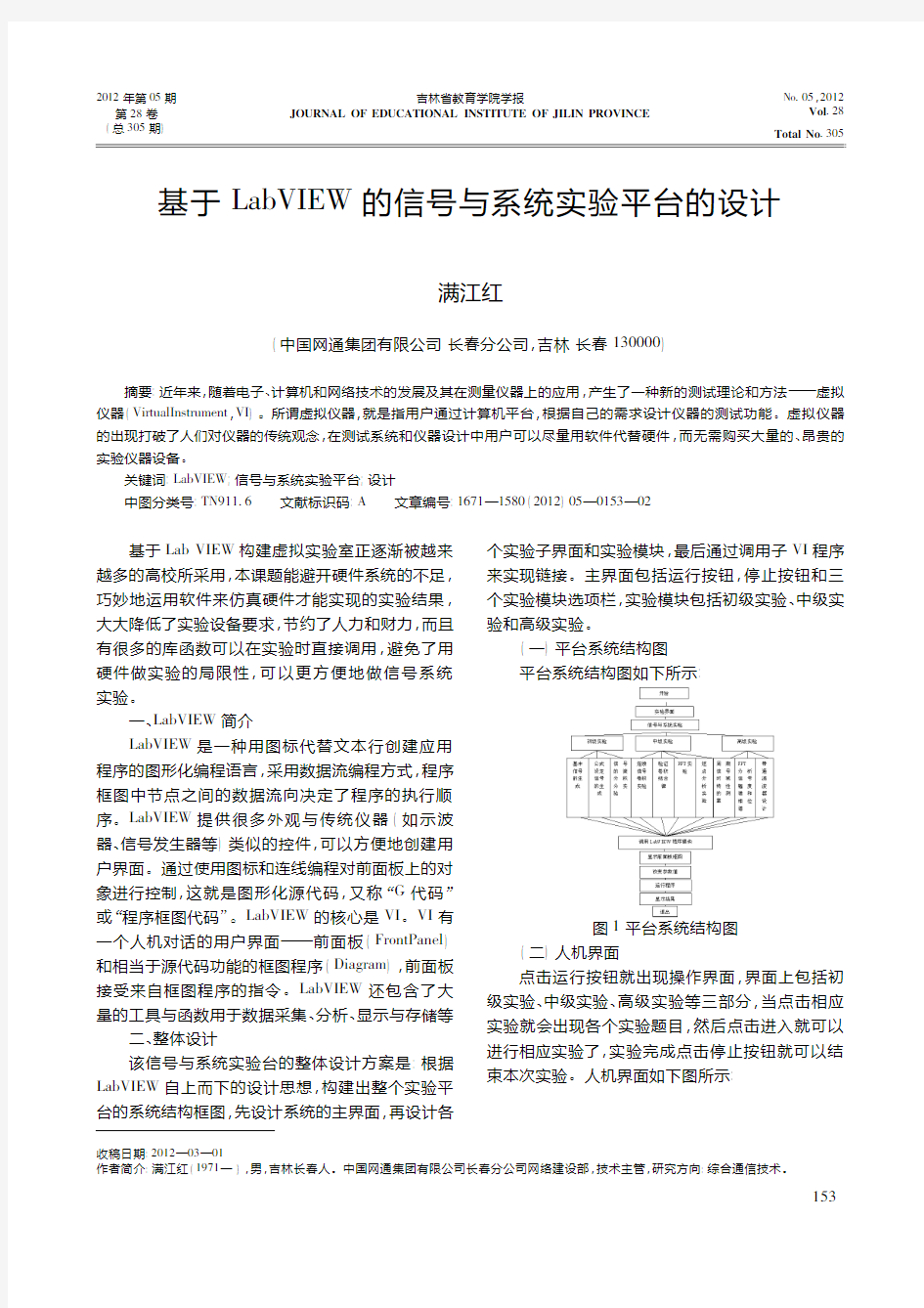 基于LabVIEW的信号与系统实验平台的设计