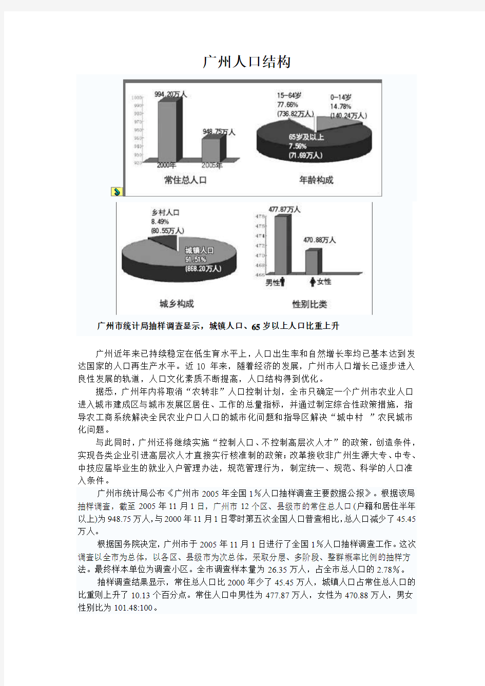 广州人口结构