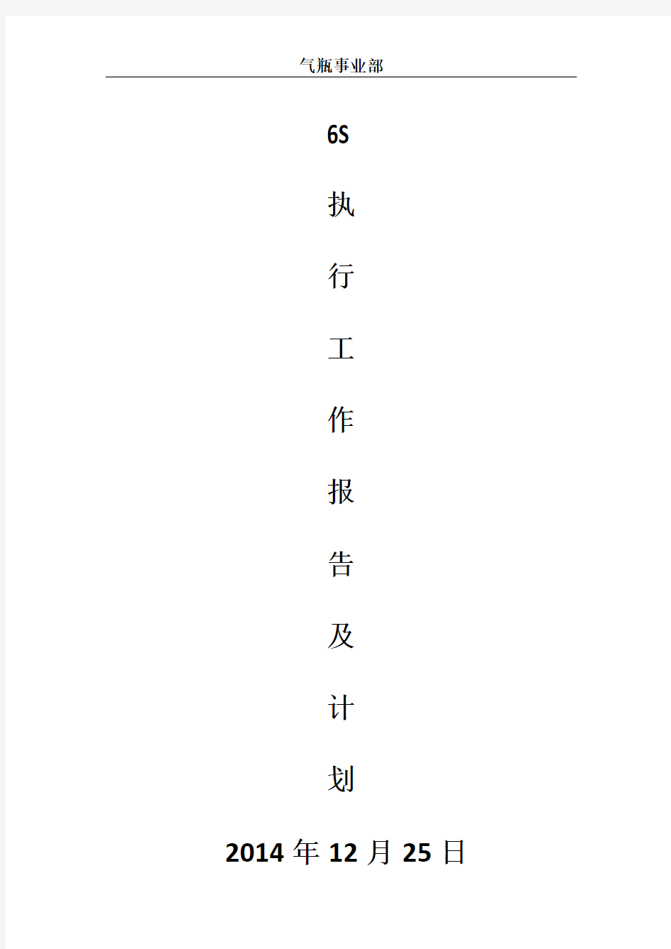 6S执行报告及计划