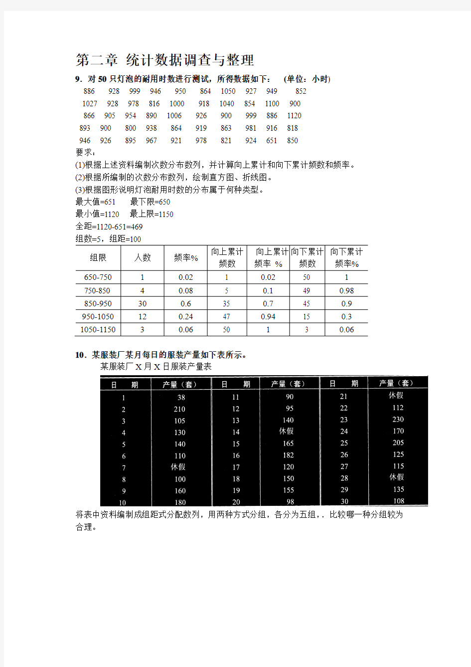 统计学课后习题.