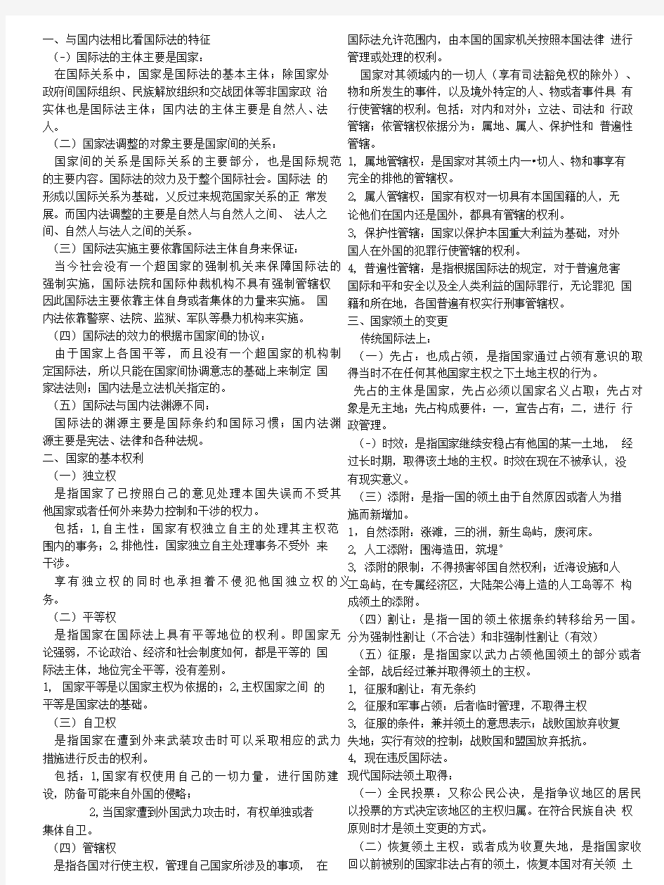 国际法期末考试复习重点.doc