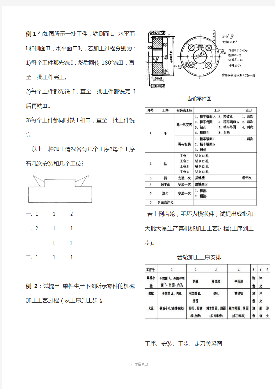 机械制造工艺学期末考试复习资料