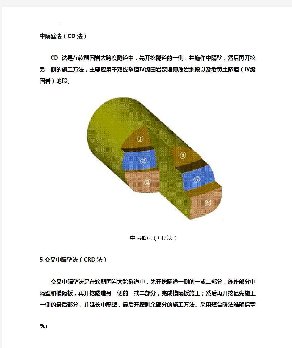 CD法、CRD、侧壁导坑法