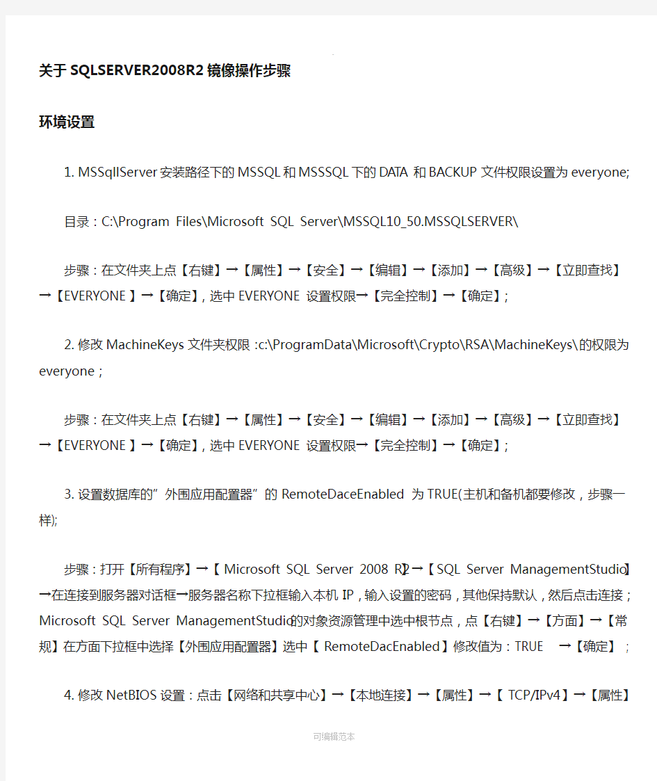 SQLSERVER镜像环境搭建详细操作步骤