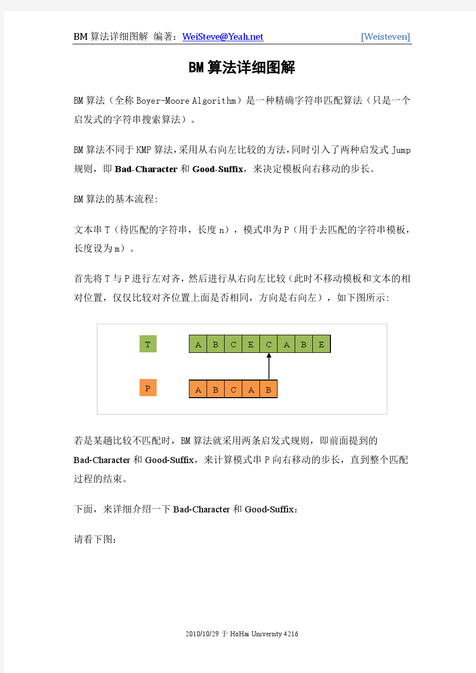 BM算法原理图示详细讲解