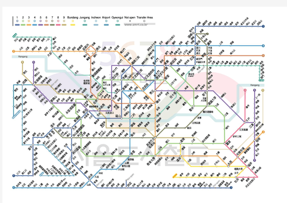 韩国地铁中英文地图