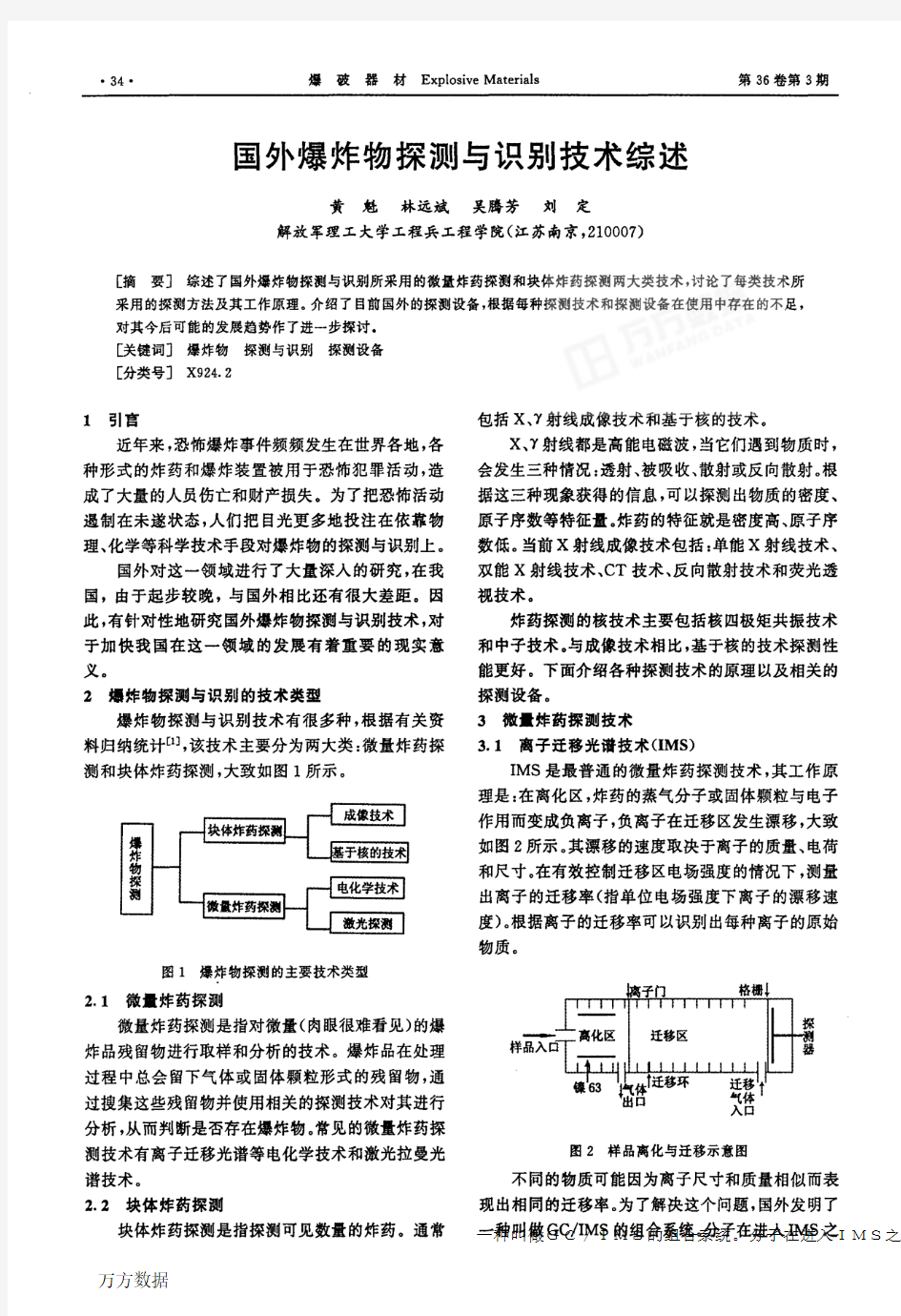 国外爆炸物探测与识别技术综述(爆破器材)