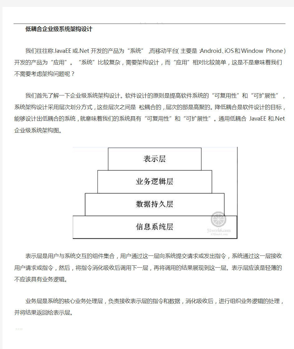 iOS移动平台架构设计说明