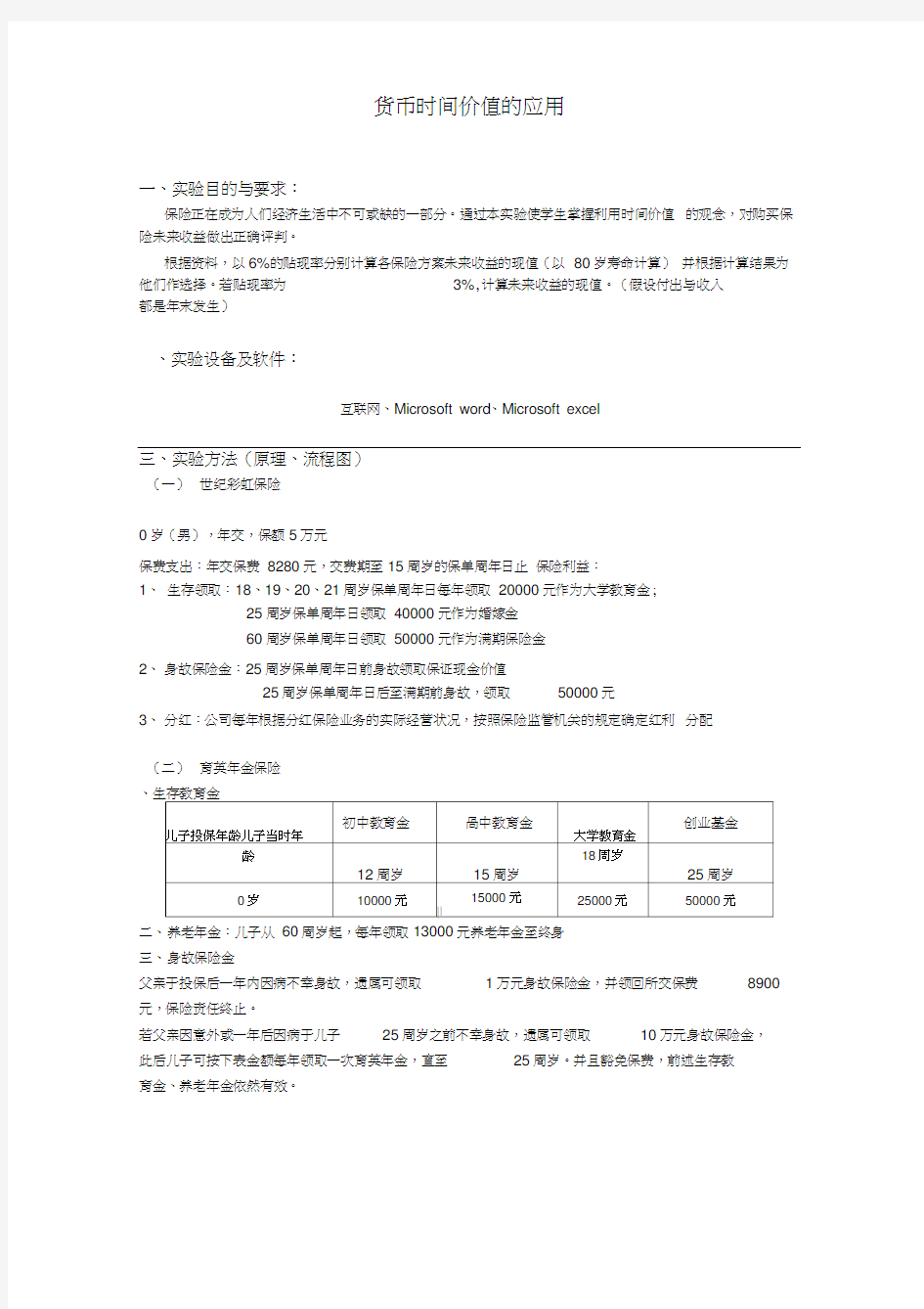 第三次实验报告-货币时间价值的应用