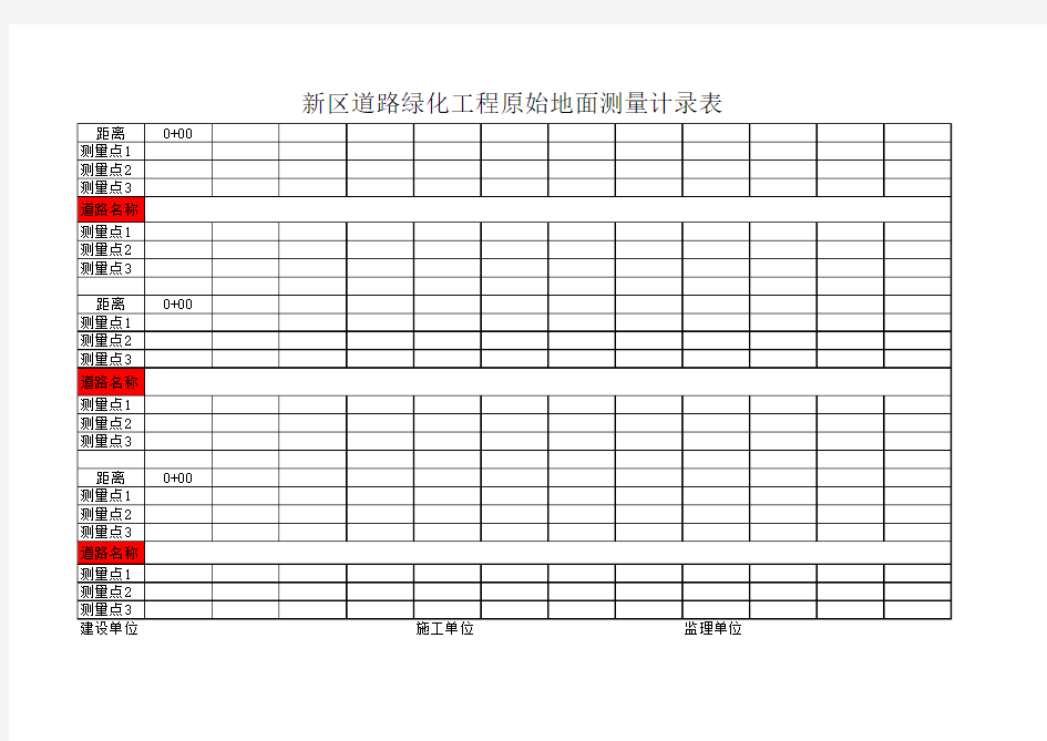 原始地貌测量表