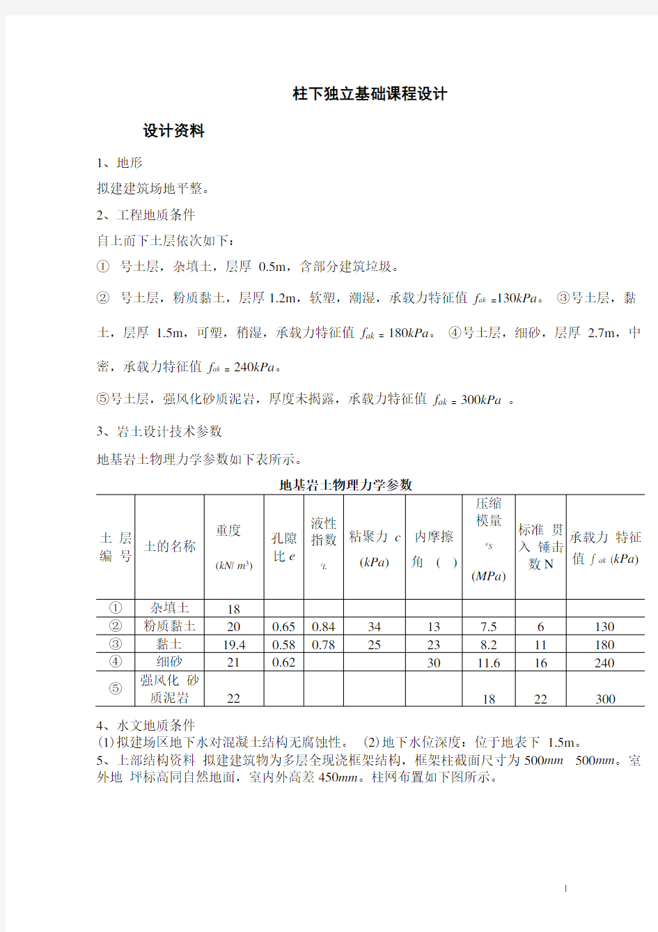 土力学独立基础条形基础