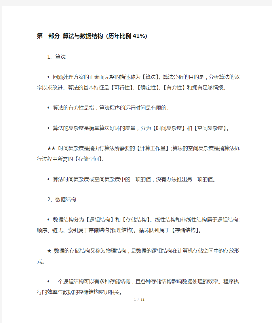 计算机二级ms office考试有关公共基础知识点总结