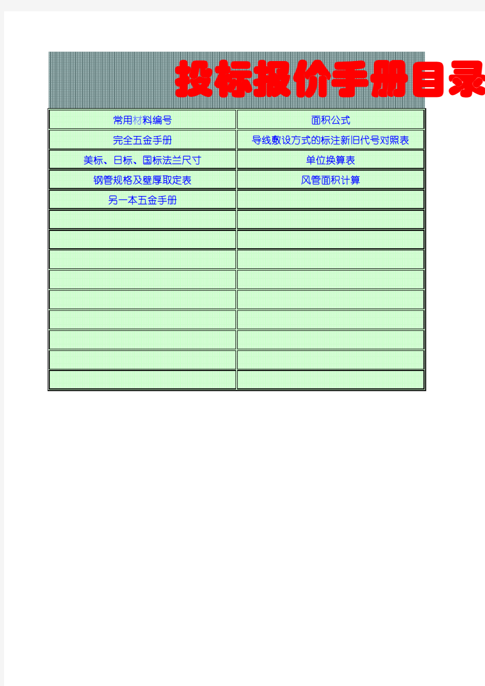 五金手册最新版