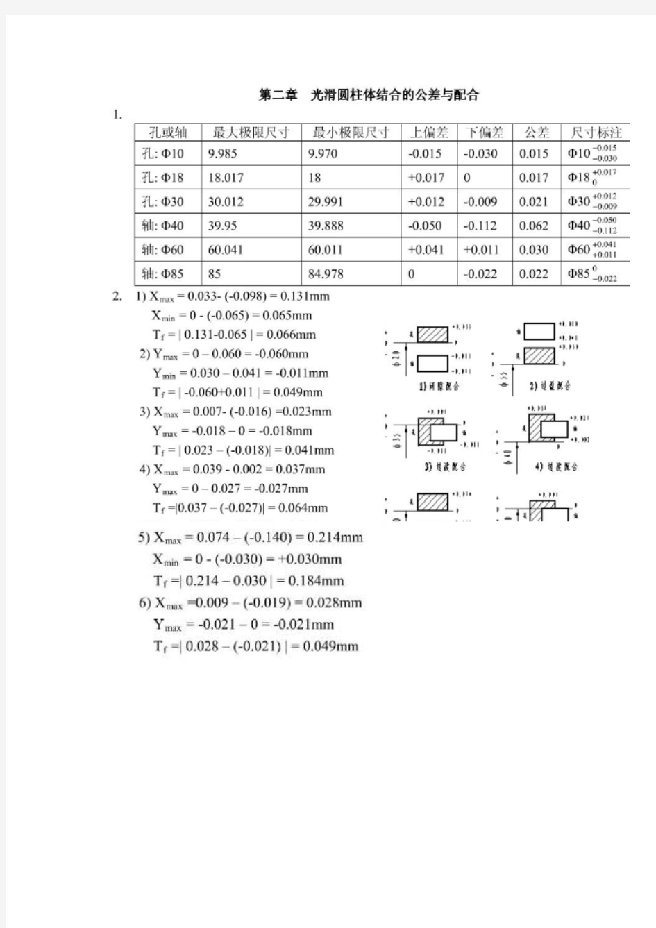 互换性与测量技术基础(第三版)第二章答案