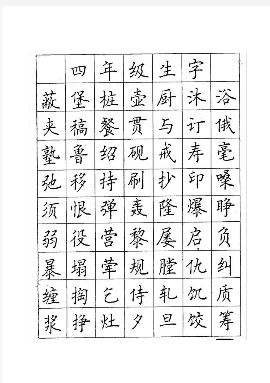 顾仲安楷书钢笔字帖