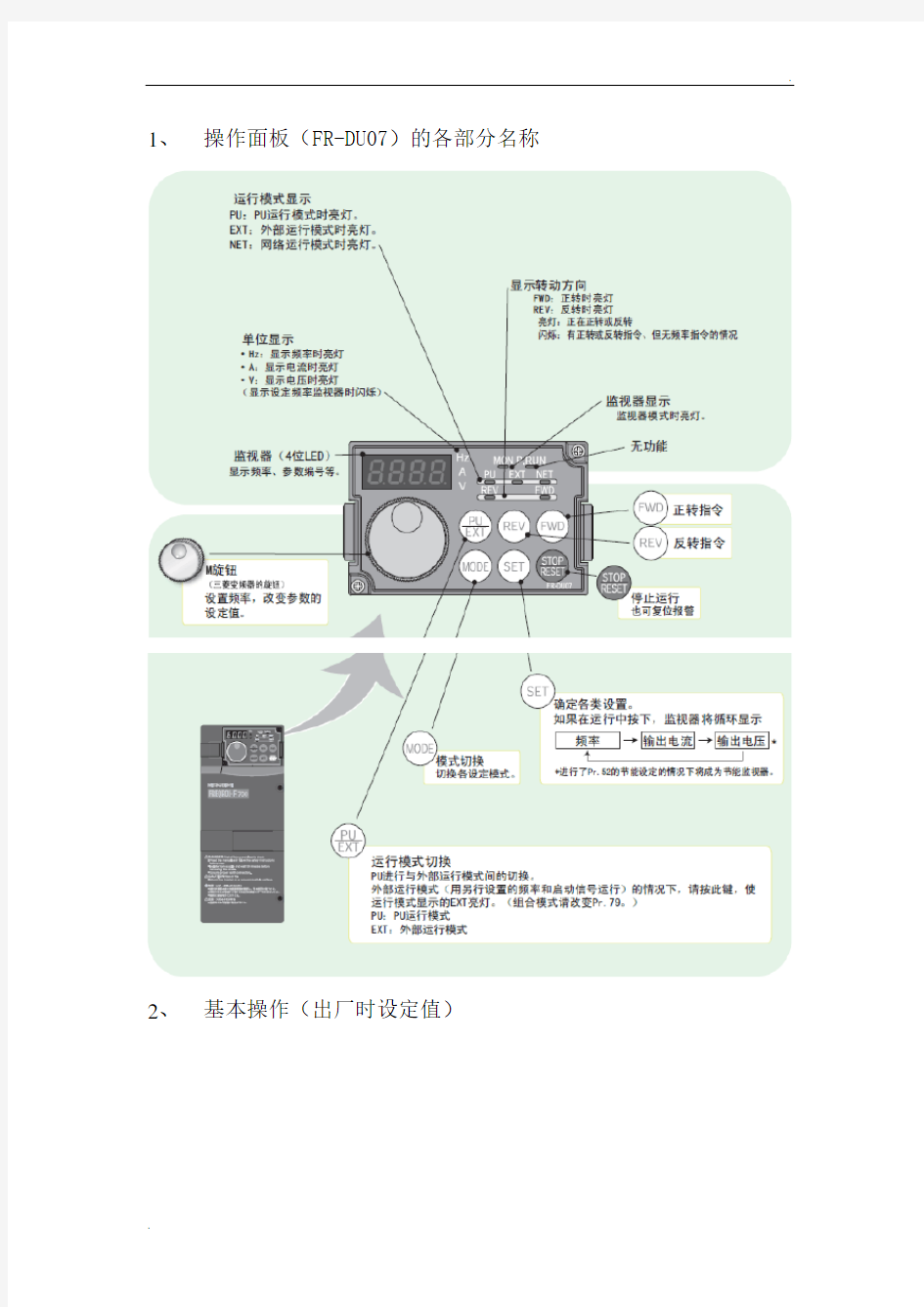 (整理)三菱通用变频器FR-A700