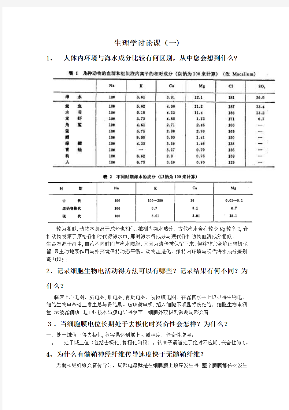 生理学讨论课1最终版