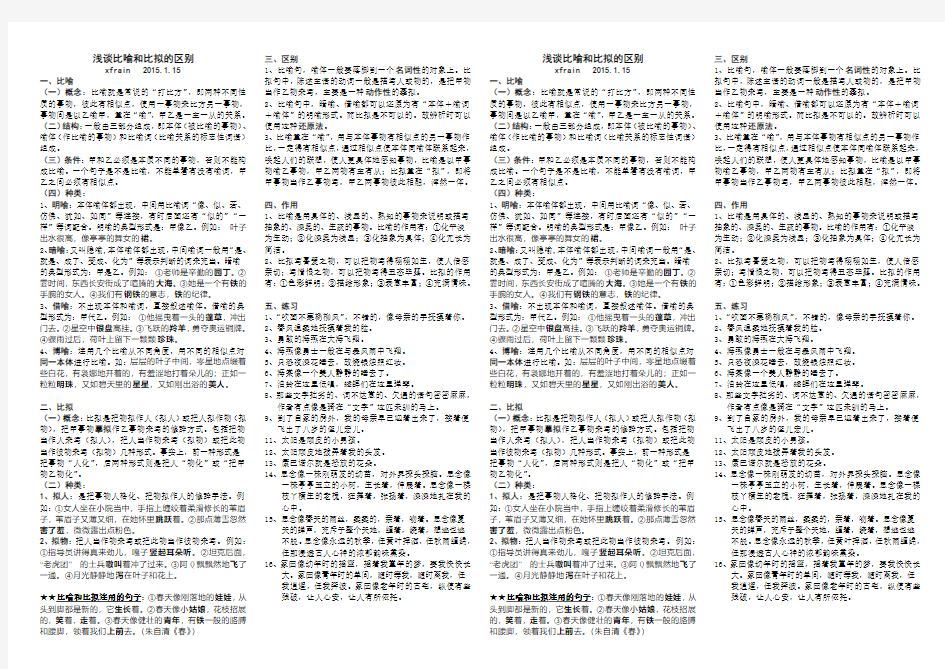 浅谈比喻和比拟的区别