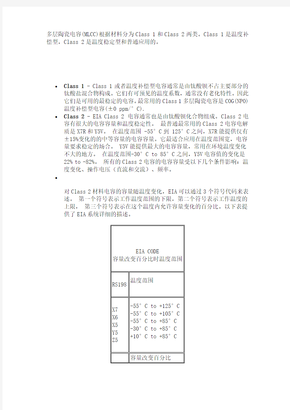 贴片电容介电材料