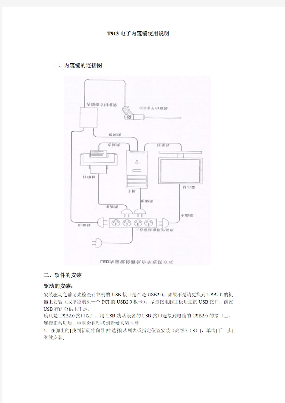 医疗内窥镜使用说明