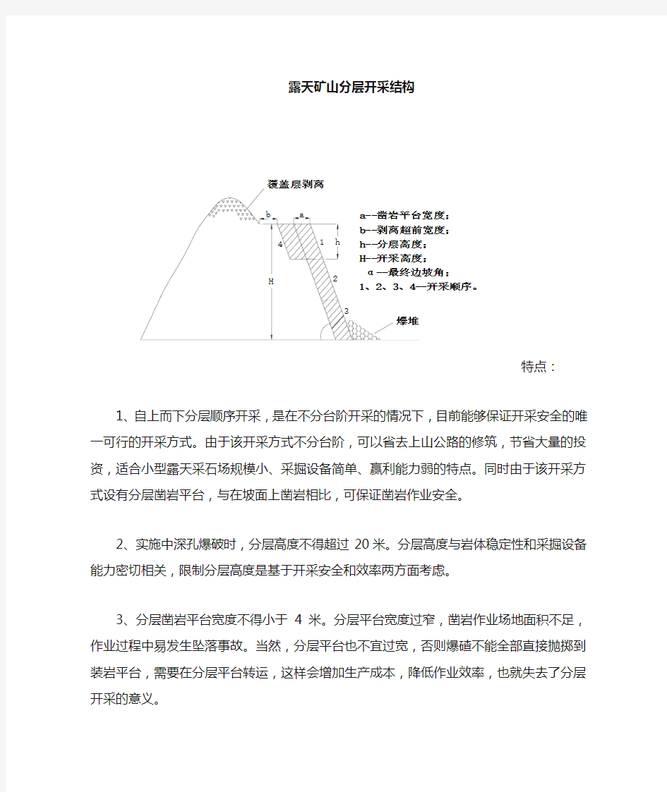 露天矿山分台阶开采与分层开采的区别