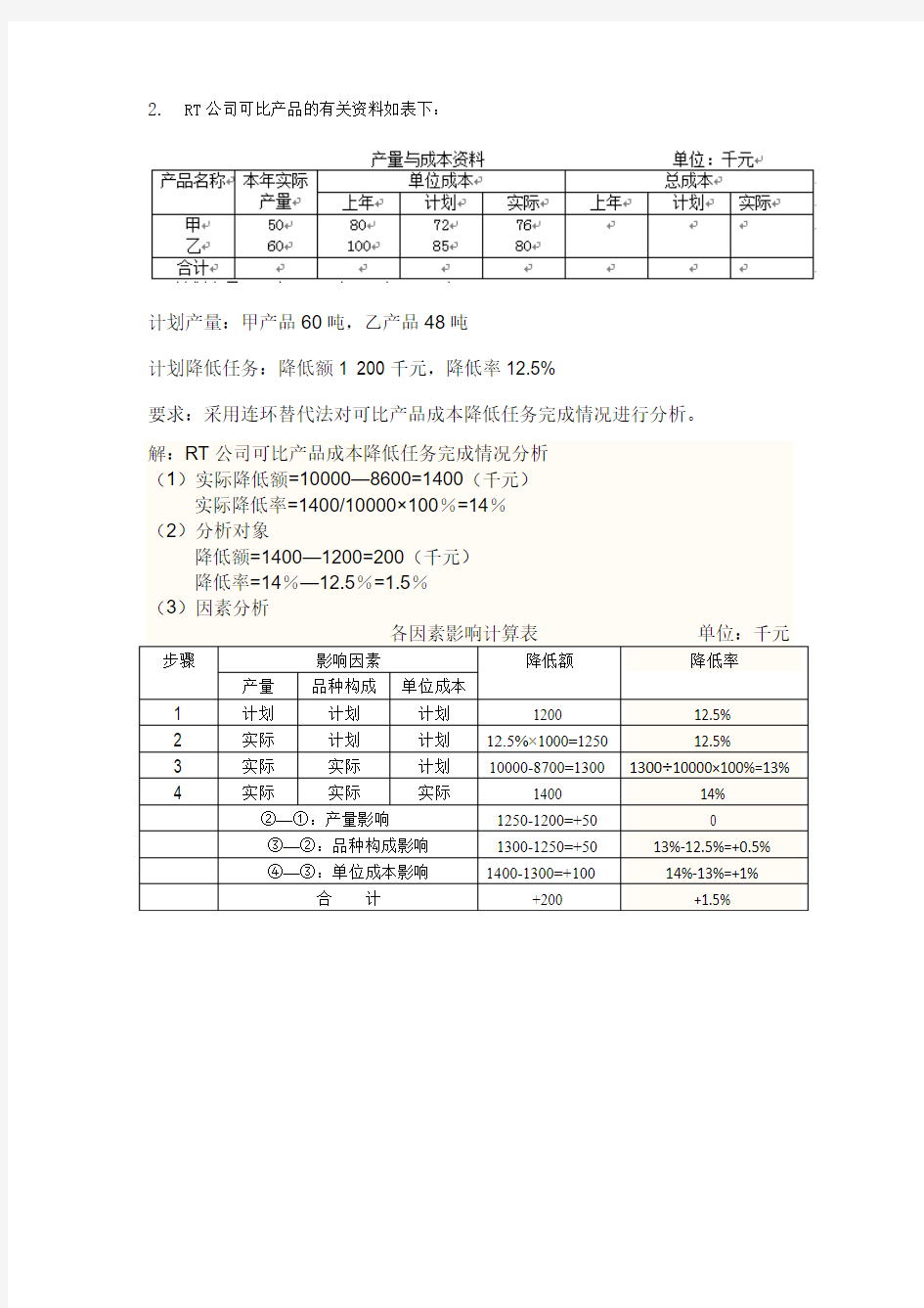 成本管理第三次作业主计算题(2)答案