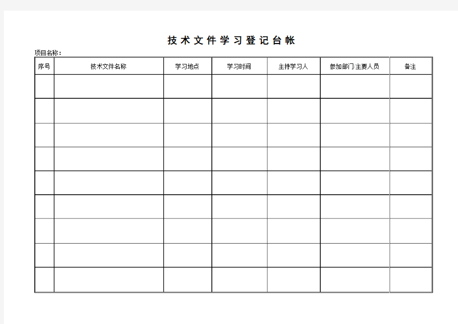 技术管理文件学习记录