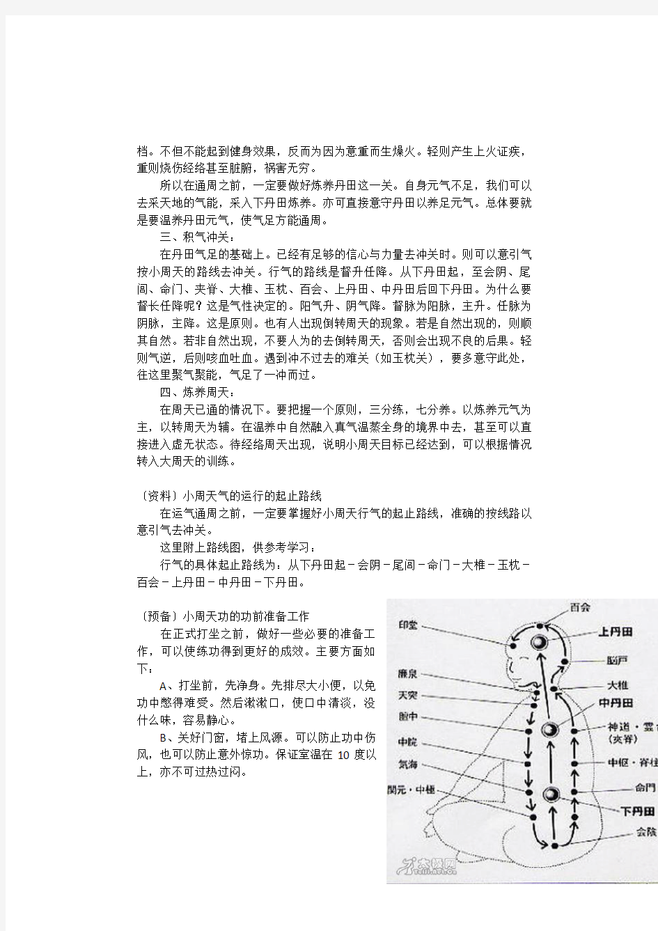 实用文库汇编之小周天功法简述(配图)