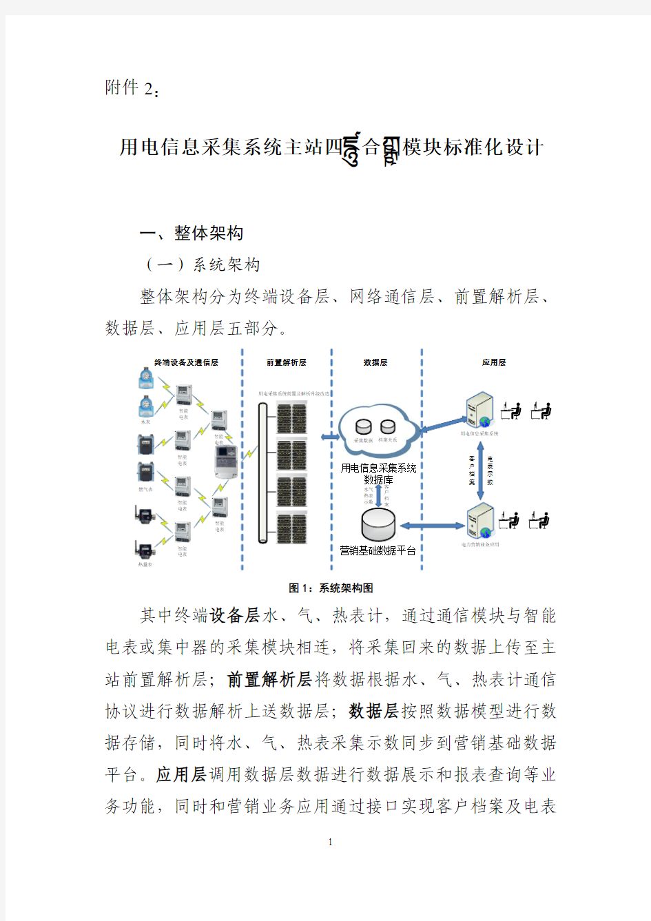 用电信息采集系统主站四表合一模块标准化设计剖析