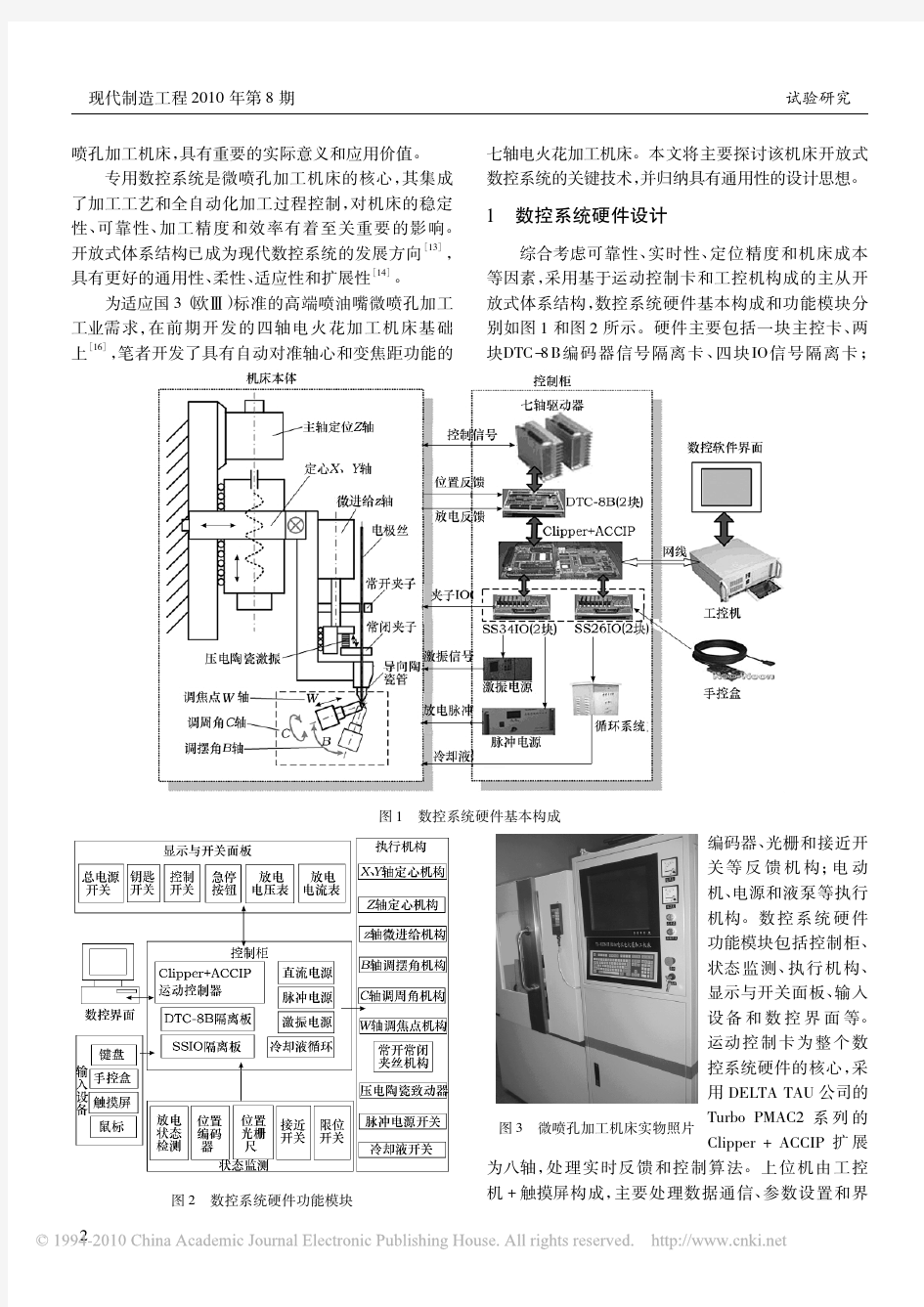 Development of CNC system of 7-axis EDM machine tool for drilling micro nozzles