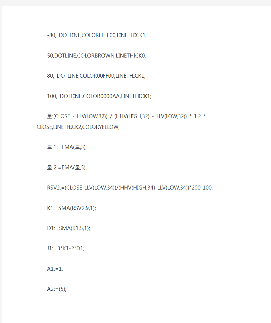 通达信指标公式源码 价值999的指标