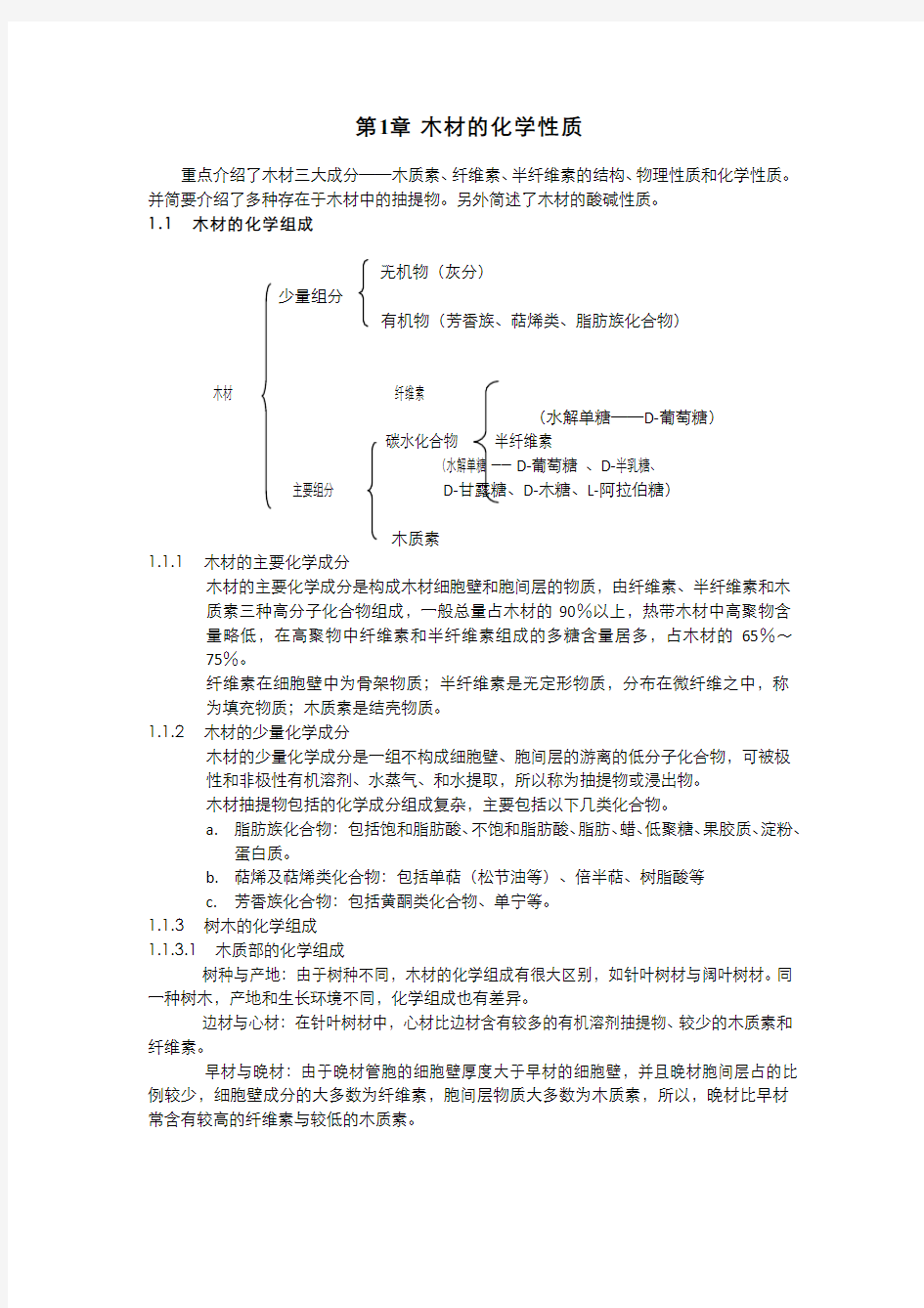 木材学(6.4.5)--木材化学