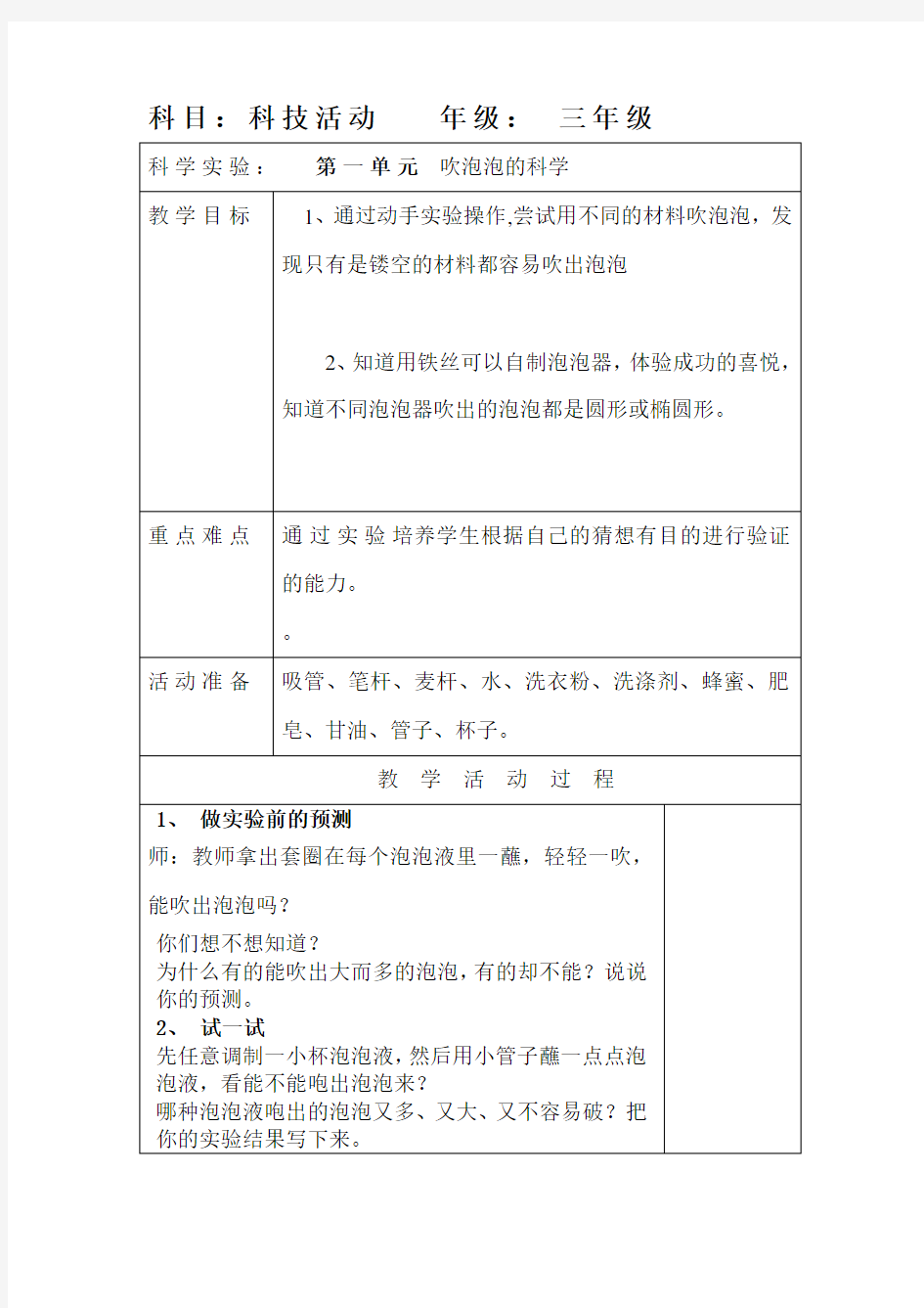 吹泡泡的科学