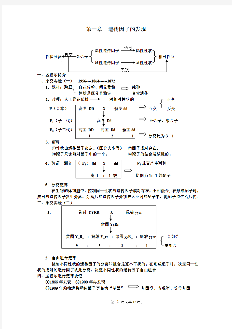 高中生物基因