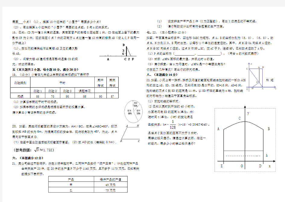 2014年安徽省中考数学模拟试卷(一)