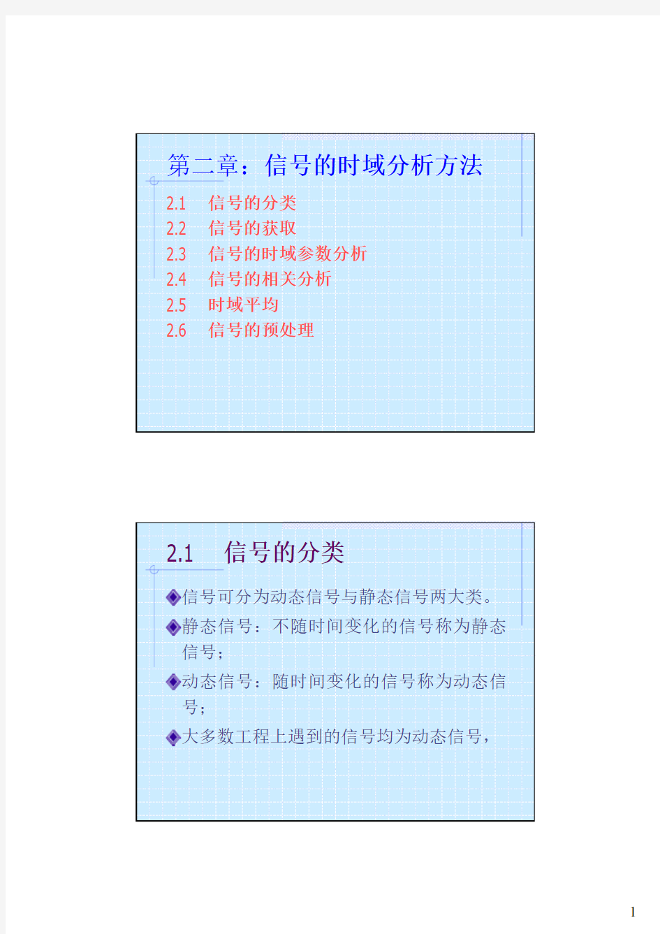 机械故障诊断学第二章：信号的时域分析方法