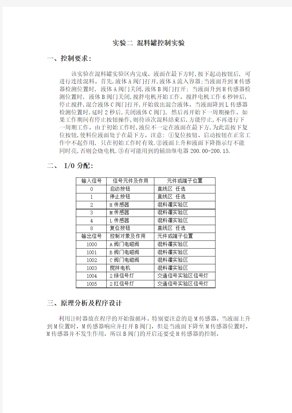 单片机及plc控制实验报告