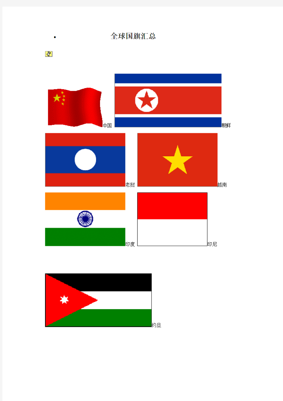 全球国旗汇总