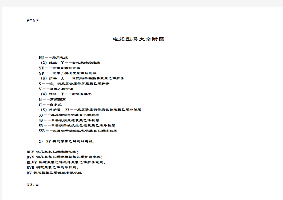 电缆型号大全附图