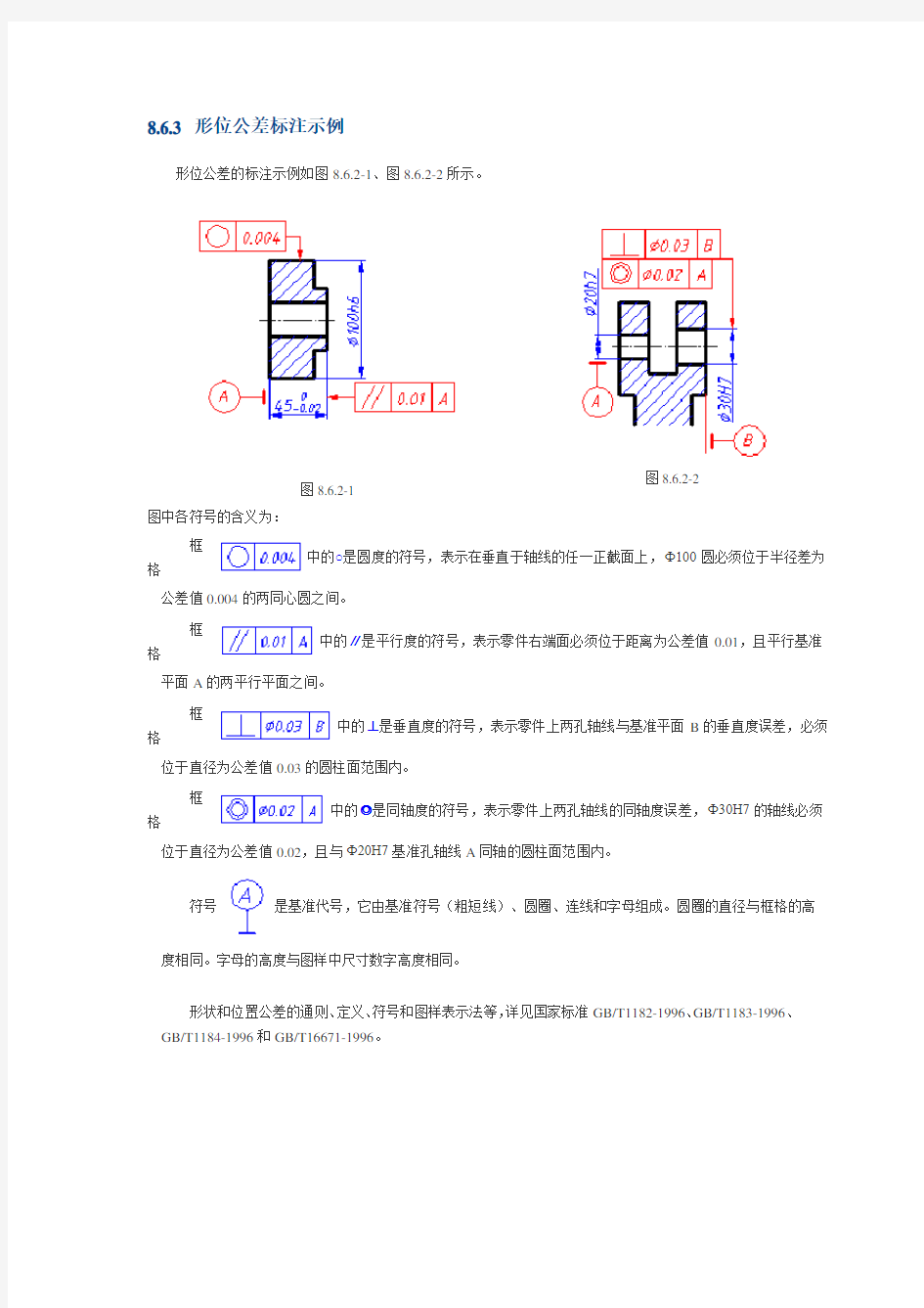 形位公差标注示例