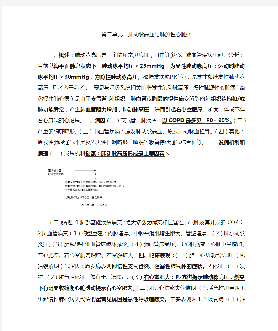 肺动脉高压与肺源性心脏病